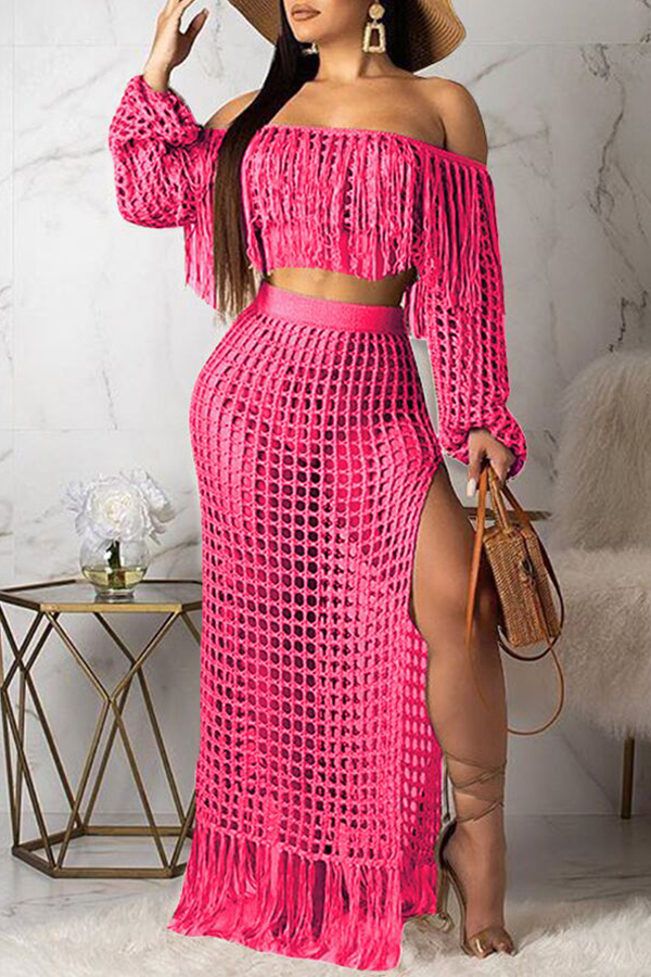 Lovely Sexy Hollow-out Tassel Design Pink Two-piece Skirt Set(Without Lining
Lovely Sexy Hollow-out Tassel Design Pink Two-piece Skirt Set(Without Lining