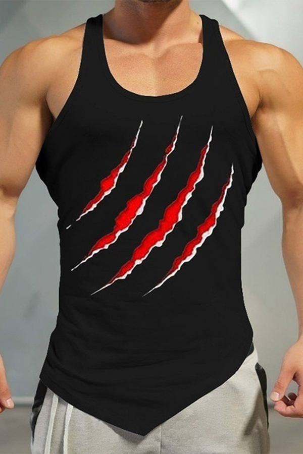 Lovely Casual Printed Black Vest