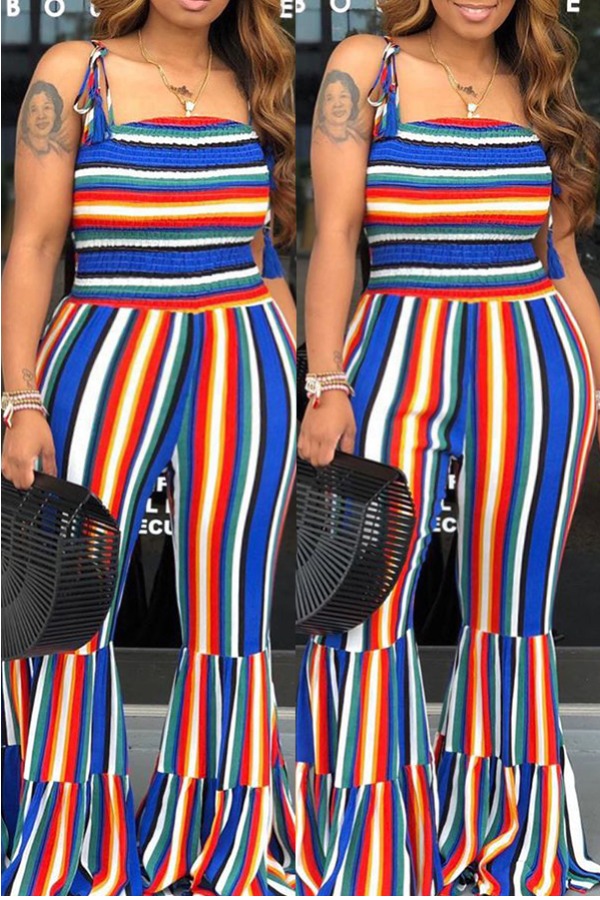 Lovely Trendy Striped Multicolor Plus Size One-piece Jumpsuit, Multicolor mstn
Lovely Trendy Striped Multicolor Plus Size One-piece Jumpsuit, Multicolor mstn