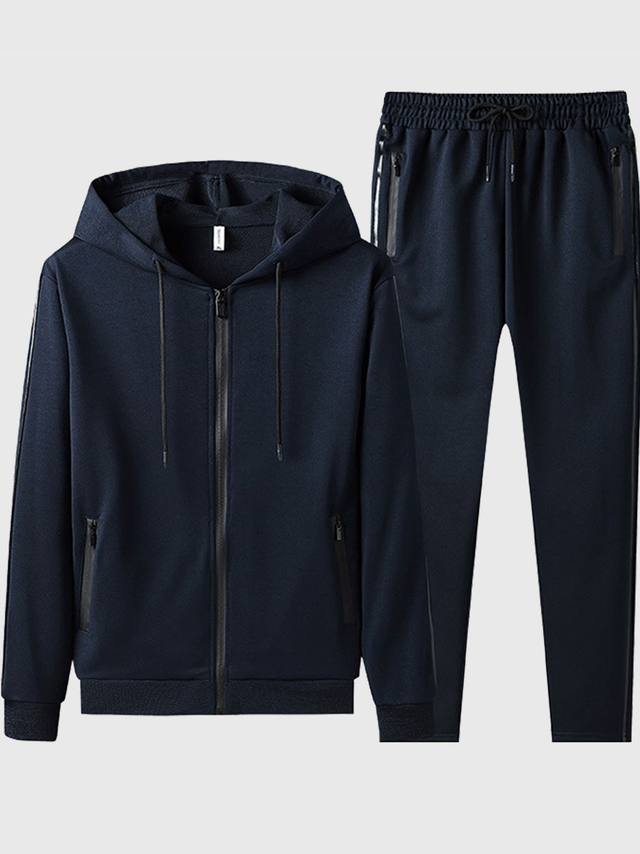 lovely Sportswear Hooded Collar Zipper Design Deep Blue Men Two-piece Pants Set
lovely Sportswear Hooded Collar Zipper Design Deep Blue Men Two-piece Pants Set