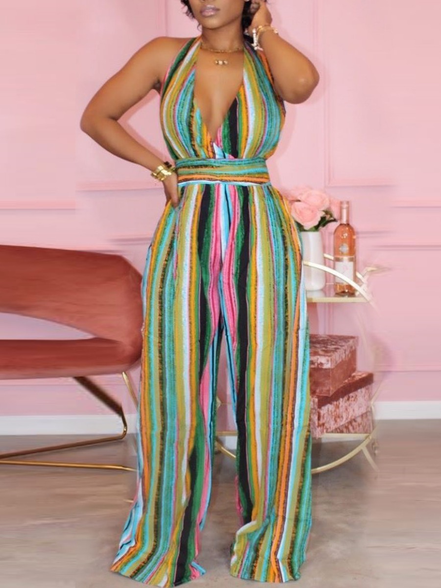 Lovely Sexy Backless Striped Multioclor One-piece Jumpsuit, Multicolor mstn
Lovely Sexy Backless Striped Multioclor One-piece Jumpsuit, Multicolor mstn