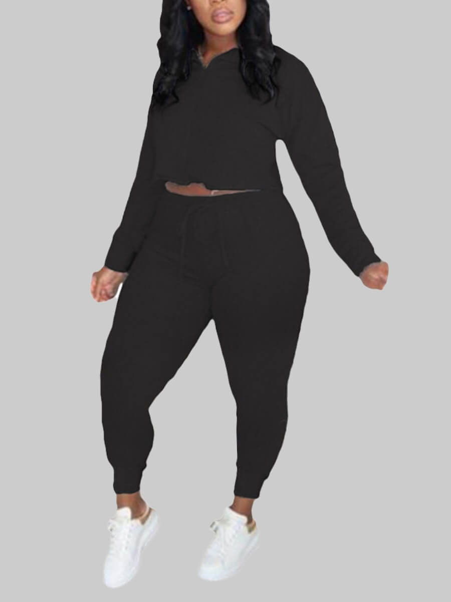 Lovely Sweet Mandarin Collar Drawstring Black Plus Size Two-piece Pants Set
Lovely Sweet Mandarin Collar Drawstring Black Plus Size Two-piece Pants Set
