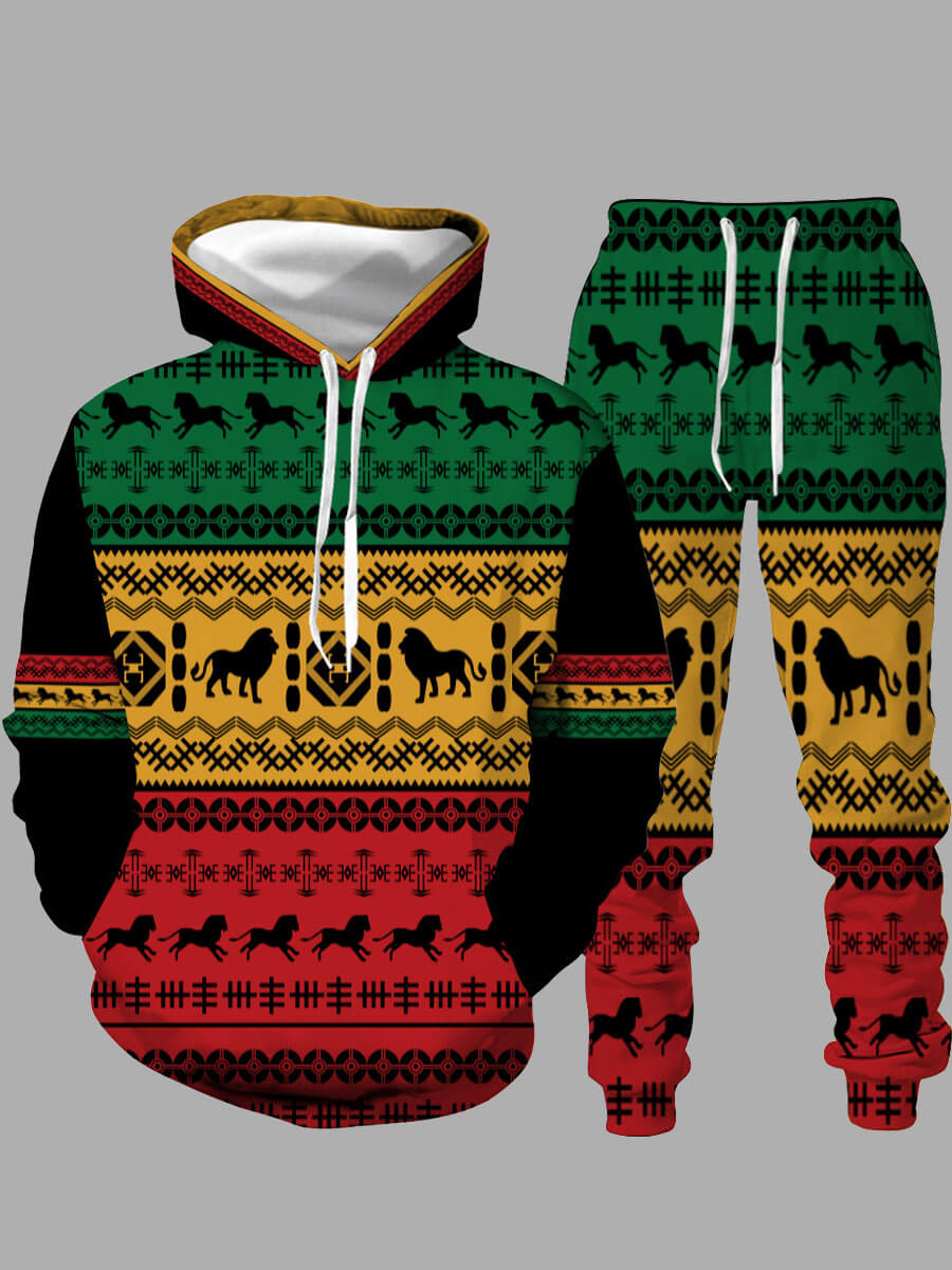 Lovely Casual Hooded Collar Print Drawstring Multicolor Men Two Piece Pants Set, Multi
Lovely Casual Hooded Collar Print Drawstring Multicolor Men Two Piece Pants Set, Multi