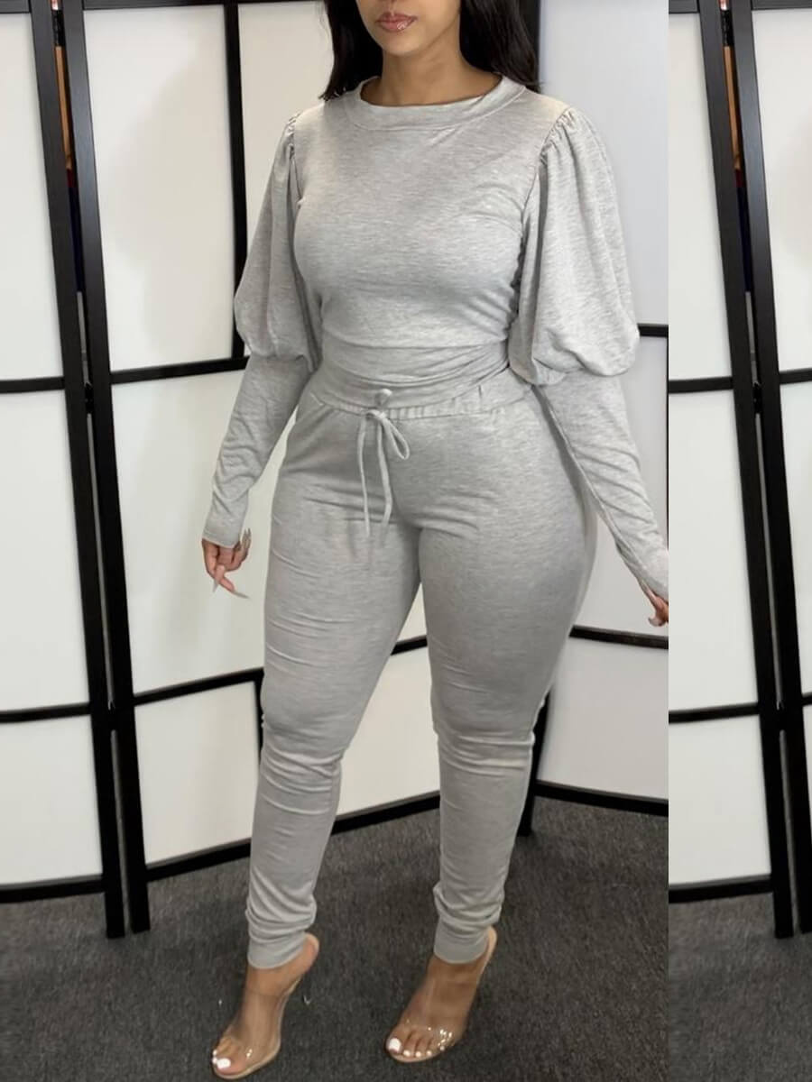 Lovely Casual Floral Design Drawstring Grey Plus Size Two-piece Pants Set
Lovely Casual Floral Design Drawstring Grey Plus Size Two-piece Pants Set