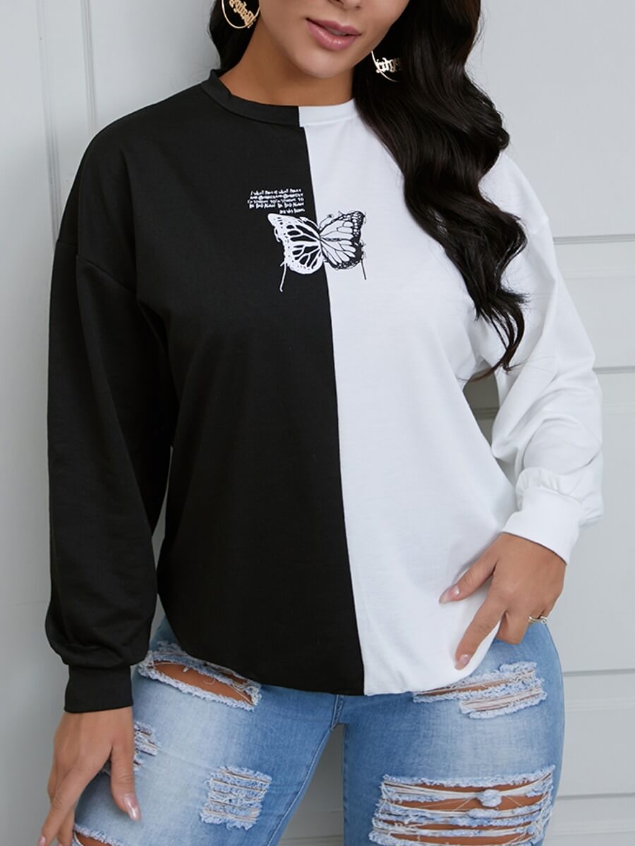 Lovely Casual O Neck Butterfly Print Color-lump Patchwork White Hoodie
Lovely Casual O Neck Butterfly Print Color-lump Patchwork White Hoodie