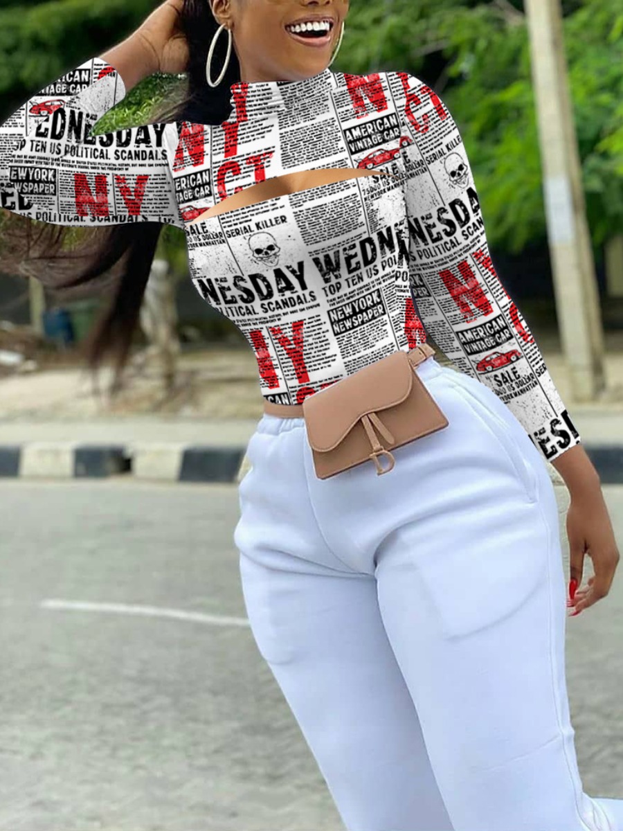 Lovely Street Newspaper Letter Print Hollow-out Black T-shirt(No-positioning Printing
Lovely Street Newspaper Letter Print Hollow-out Black T-shirt(No-positioning Printing