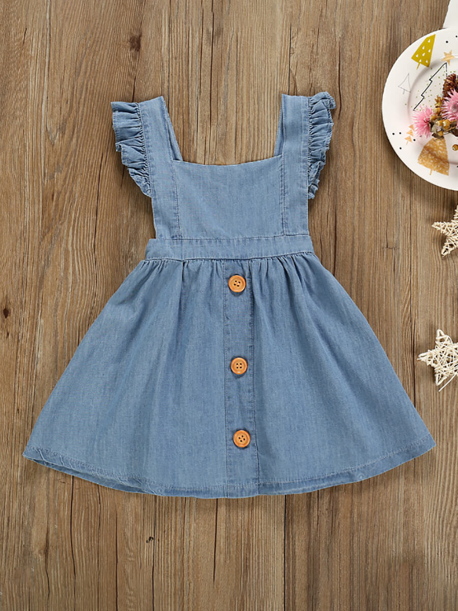 Lovely Girl Casual Square Neck Flounce Button Design Baby Blue Knee Length Dress
Lovely Girl Casual Square Neck Flounce Button Design Baby Blue Knee Length Dress