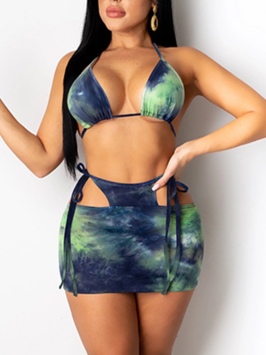 Lovely Casual Tie-dye Bandage Hollow-out Design Multicolor Two-piece Swimsuit, Multi
Lovely Casual Tie-dye Bandage Hollow-out Design Multicolor Two-piece Swimsuit, Multi