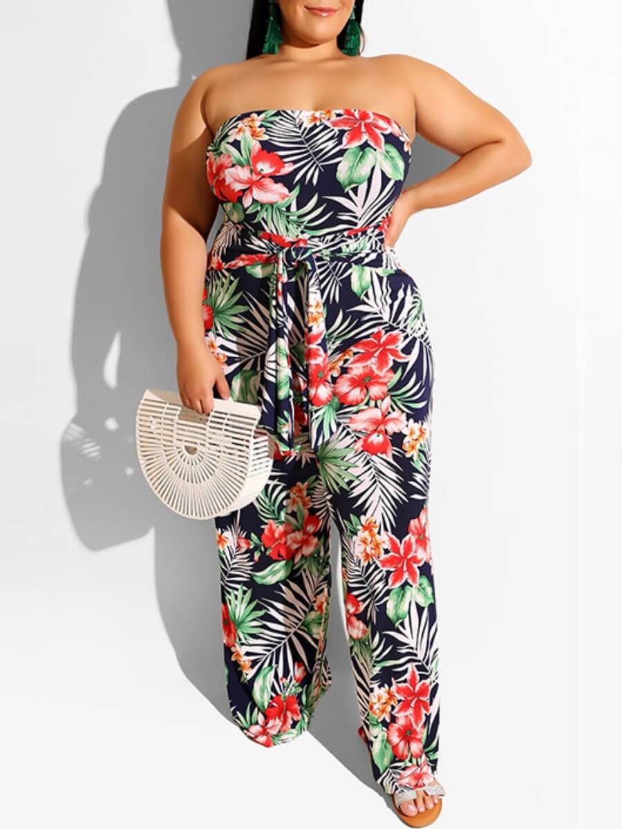 Lovely Stylish Off The Shoulder Floral Print Bandage Design Multicolor Plus Size One-piece Jumpsuit, Multi
Lovely Stylish Off The Shoulder Floral Print Bandage Design Multicolor Plus Size One-piece Jumpsuit, Multi