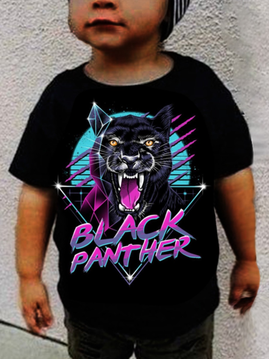 Lovely Boy Casual Letter Animal Print Black T-shirt 
Lovely Boy Casual Letter Animal Print Black T-shirt