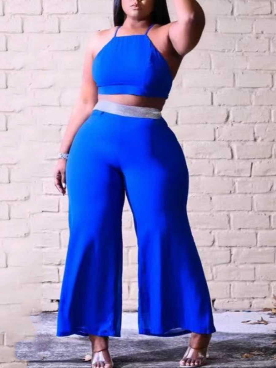 Lovely Casual Spagheti Strap Sequined Deep Blue Plus Size Two-piece Pants Set
Lovely Casual Spagheti Strap Sequined Deep Blue Plus Size Two-piece Pants Set
