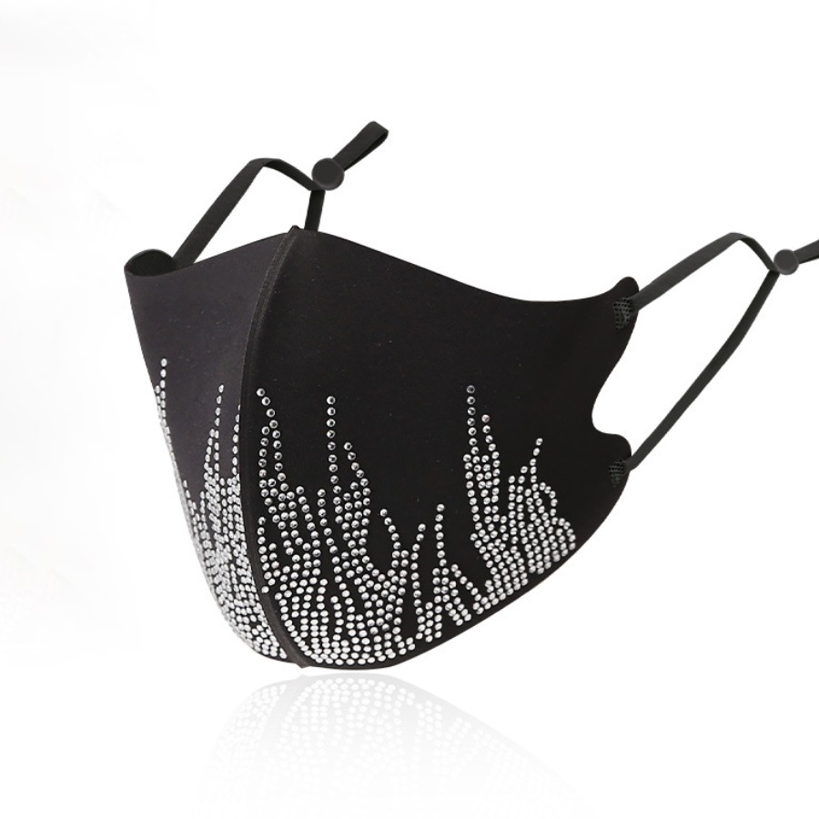 Lovely Casual Sequined Black Face Mask