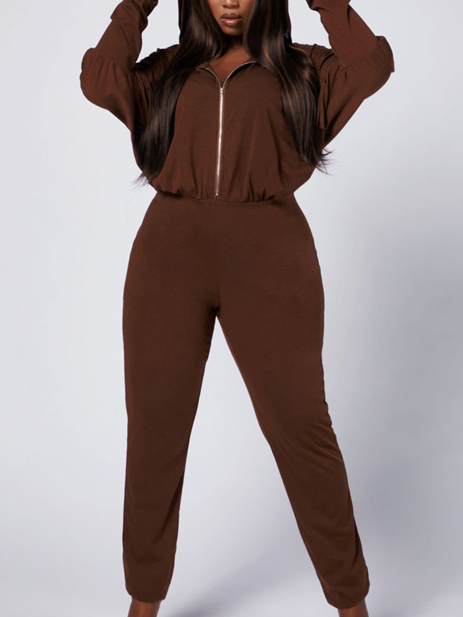 Lovely Plus Size Casual Hooded Collar Batwing Sleeve Coffee One-piece Jumpsuit
Lovely Plus Size Casual Hooded Collar Batwing Sleeve Coffee One-piece Jumpsuit