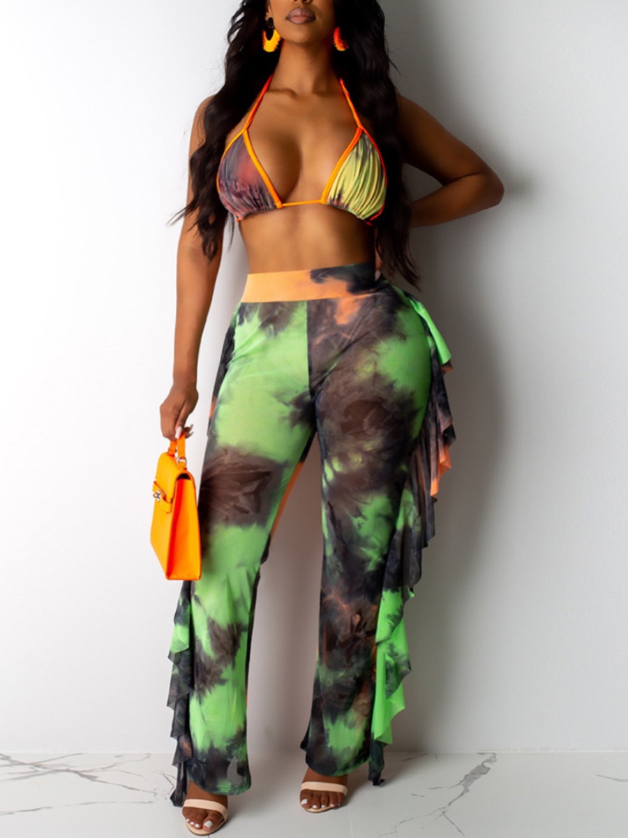 Lovely Boho Tie-dye Flounce Design Multicolor Plus Size Two-piece Swimsuit, Multi
Lovely Boho Tie-dye Flounce Design Multicolor Plus Size Two-piece Swimsuit, Multi