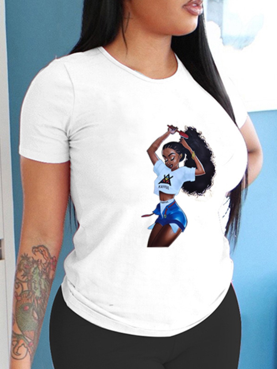 Lovely Casual O Neck Graffiti Print White T-shirt
Lovely Casual O Neck Graffiti Print White T-shirt
