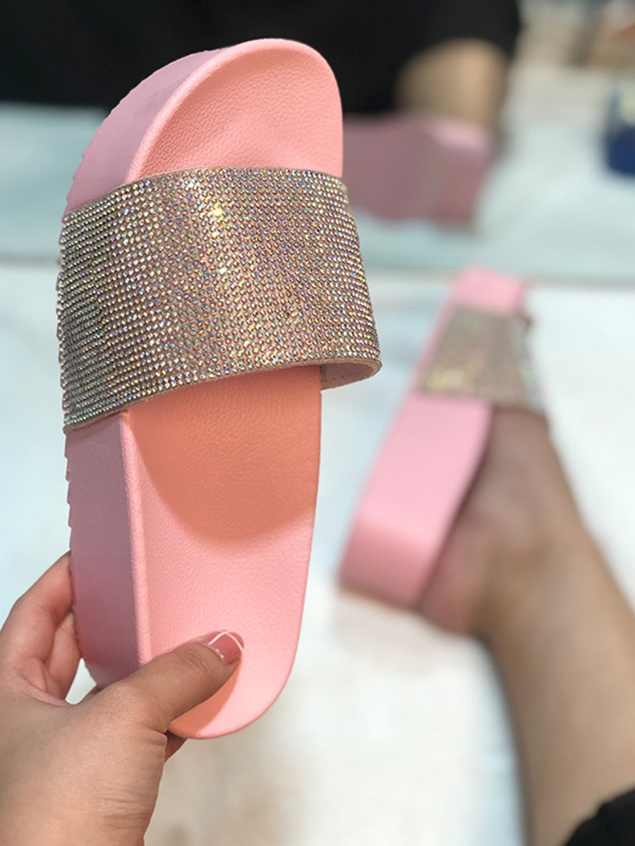 Lovely Casual Sequined Pink Platform Shoes
