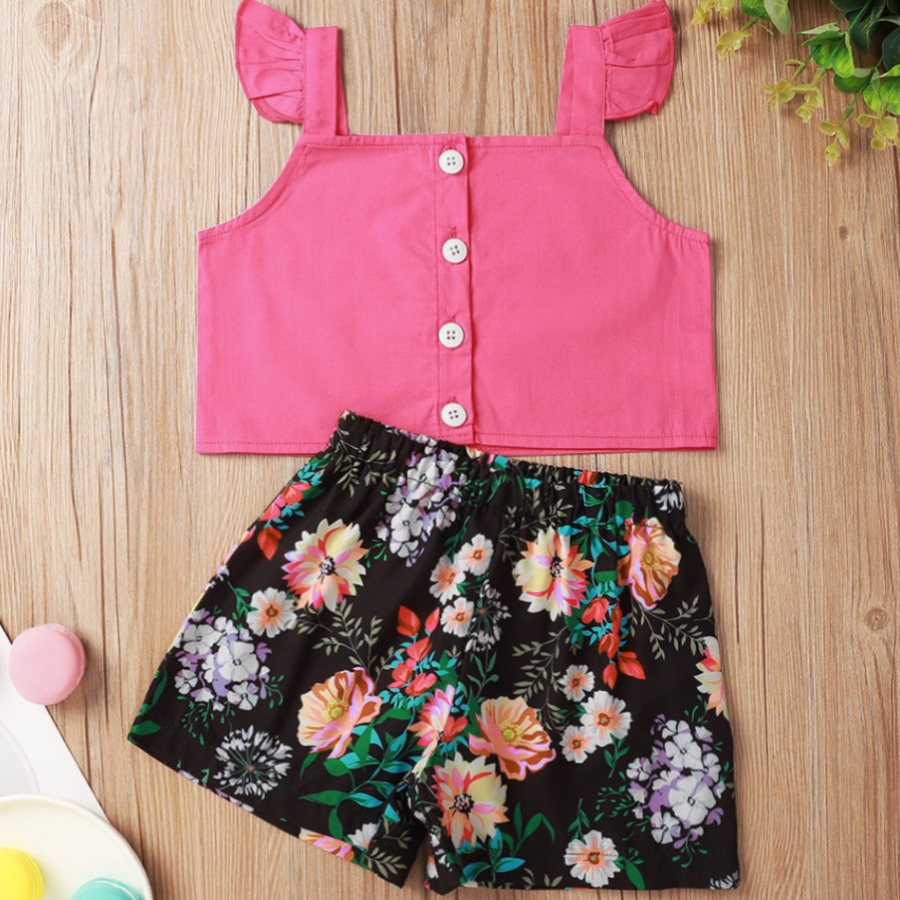 Lovely Girl Casual Floral Print Flounce Design Rose Red Two Piece Shorts Set
Lovely Girl Casual Floral Print Flounce Design Rose Red Two Piece Shorts Set