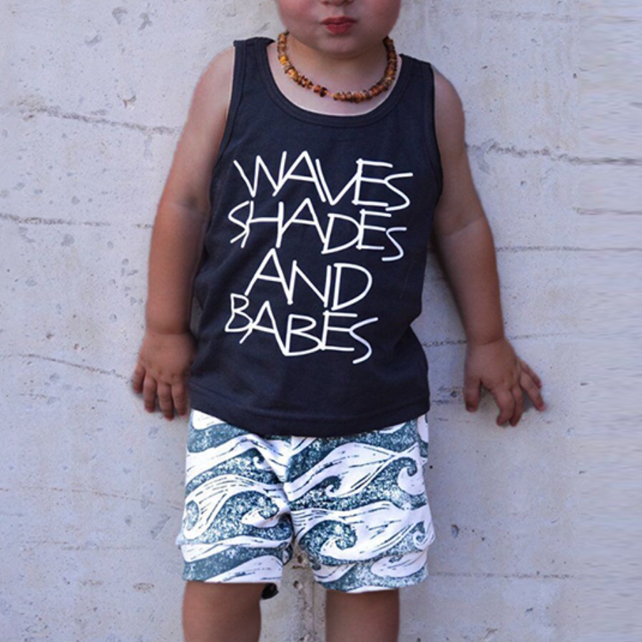 Lovely Boy Sporty O Neck Letter Print Black Two Piece Shorts Set 
Lovely Boy Sporty O Neck Letter Print Black Two Piece Shorts Set