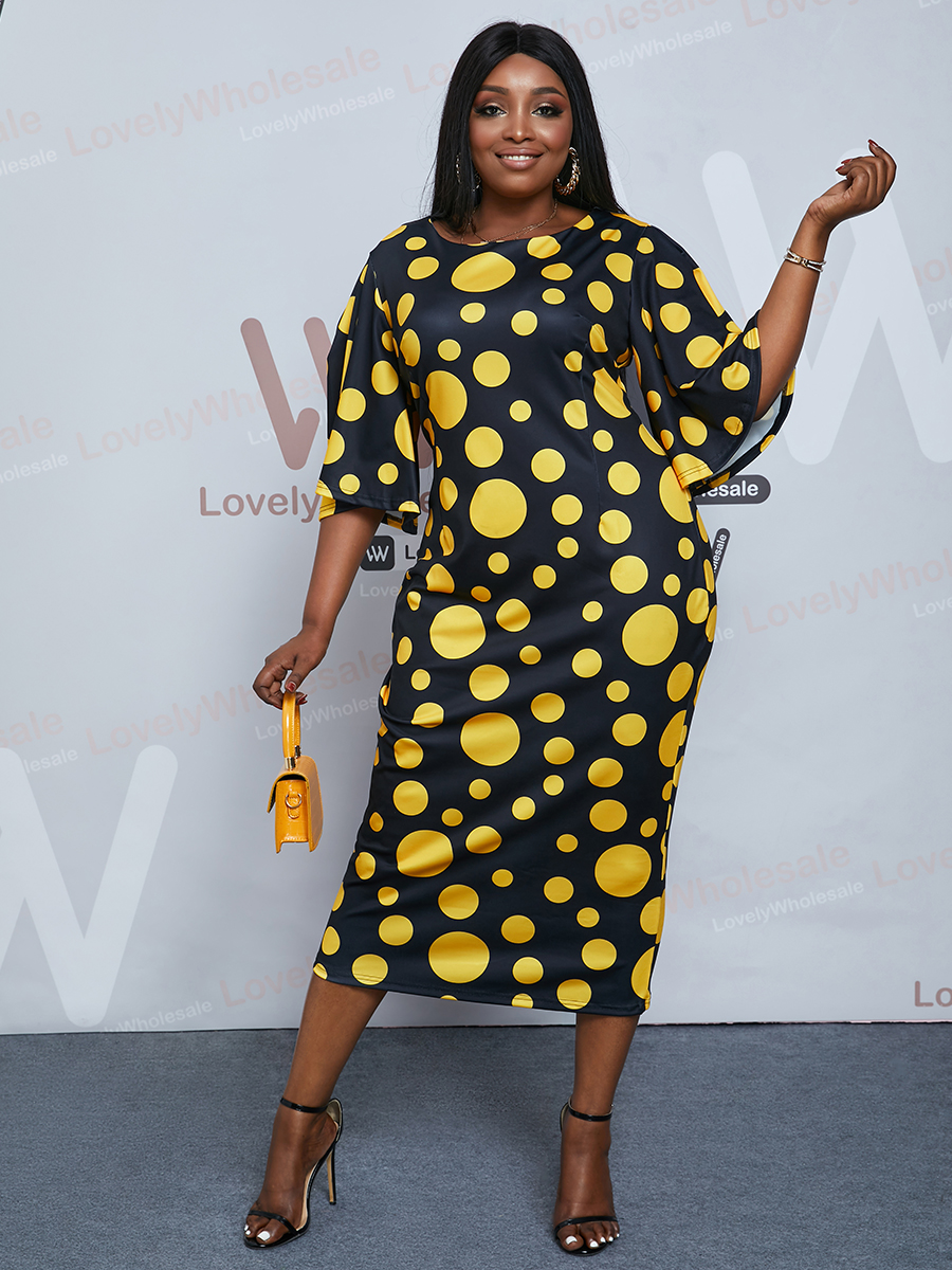 Lovely Plus Size Casual O Neck Dot Print Yellow Knee Length Dress
Lovely Plus Size Casual O Neck Dot Print Yellow Knee Length Dress