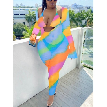 LW Plus Size Boho Striped See-through Multicolor One-piece Jumpsuit (With Bra), Multi
LW Plus Size Boho Striped See-through Multicolor One-piece Jumpsuit (With Bra), Multi
