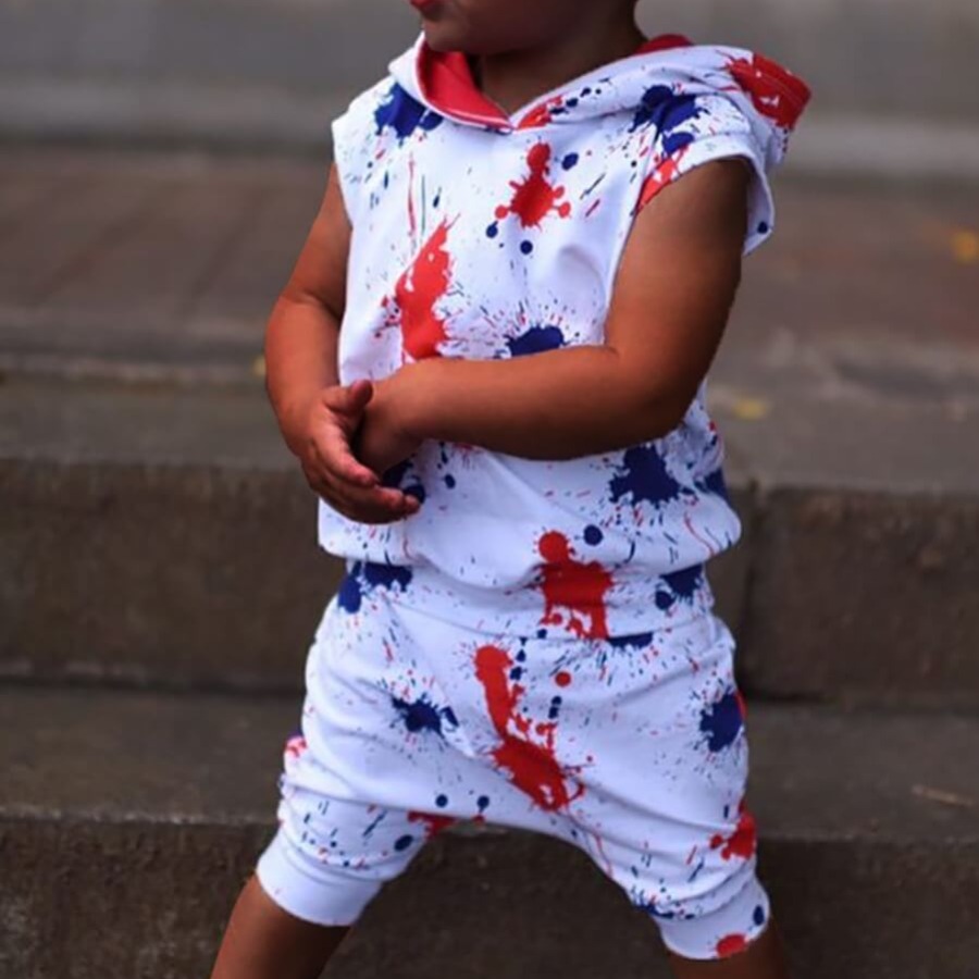 LW COTTON Boy Street Hooded Collar Splash Ink Print White Two Piece Shorts Set
LW COTTON Boy Street Hooded Collar Splash Ink Print White Two Piece Shorts Set