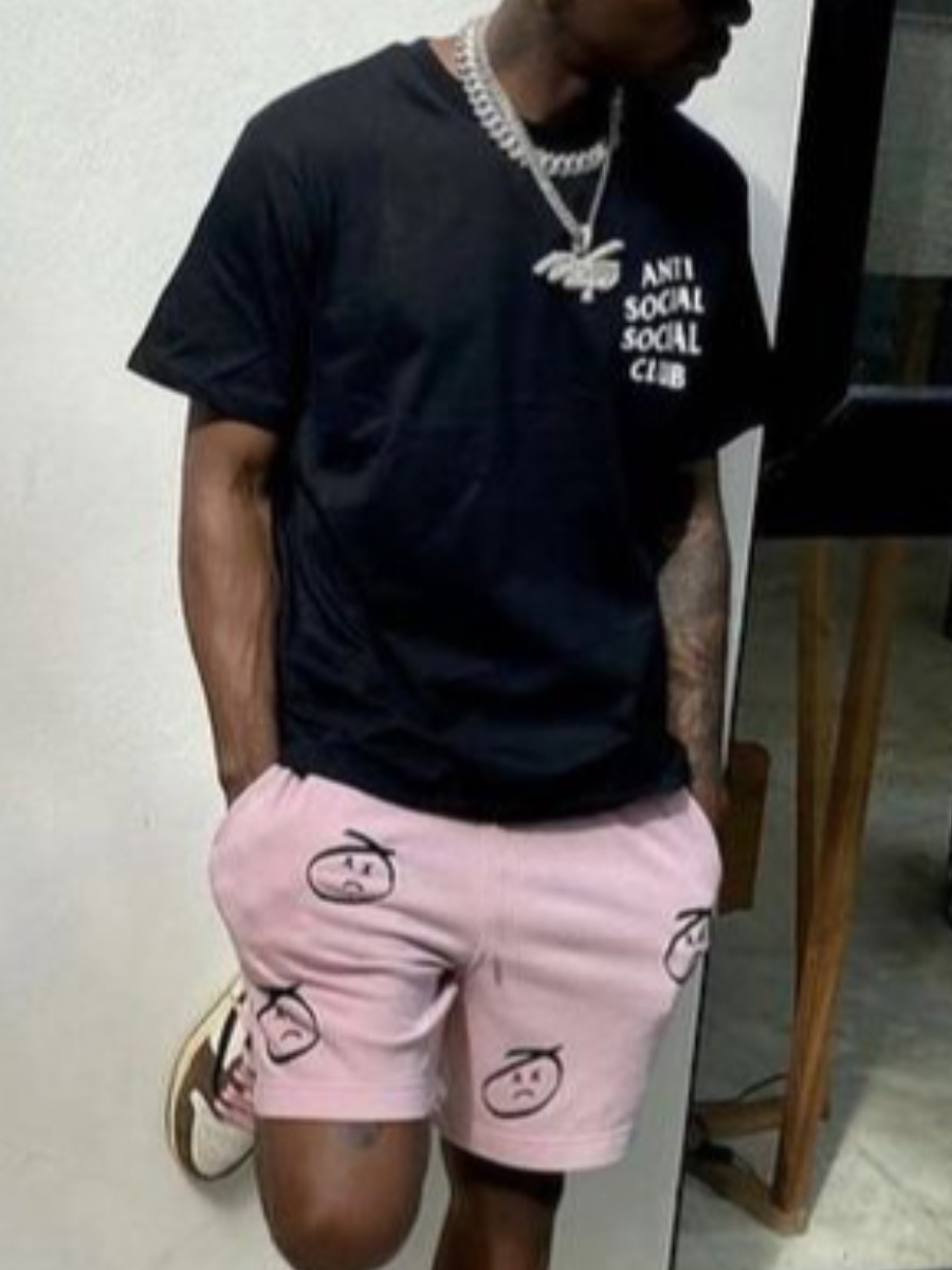 Lovely Men Casual Cartoon Letter Print Drawstring Black Two Piece Shorts Set
Lovely Men Casual Cartoon Letter Print Drawstring Black Two Piece Shorts Set