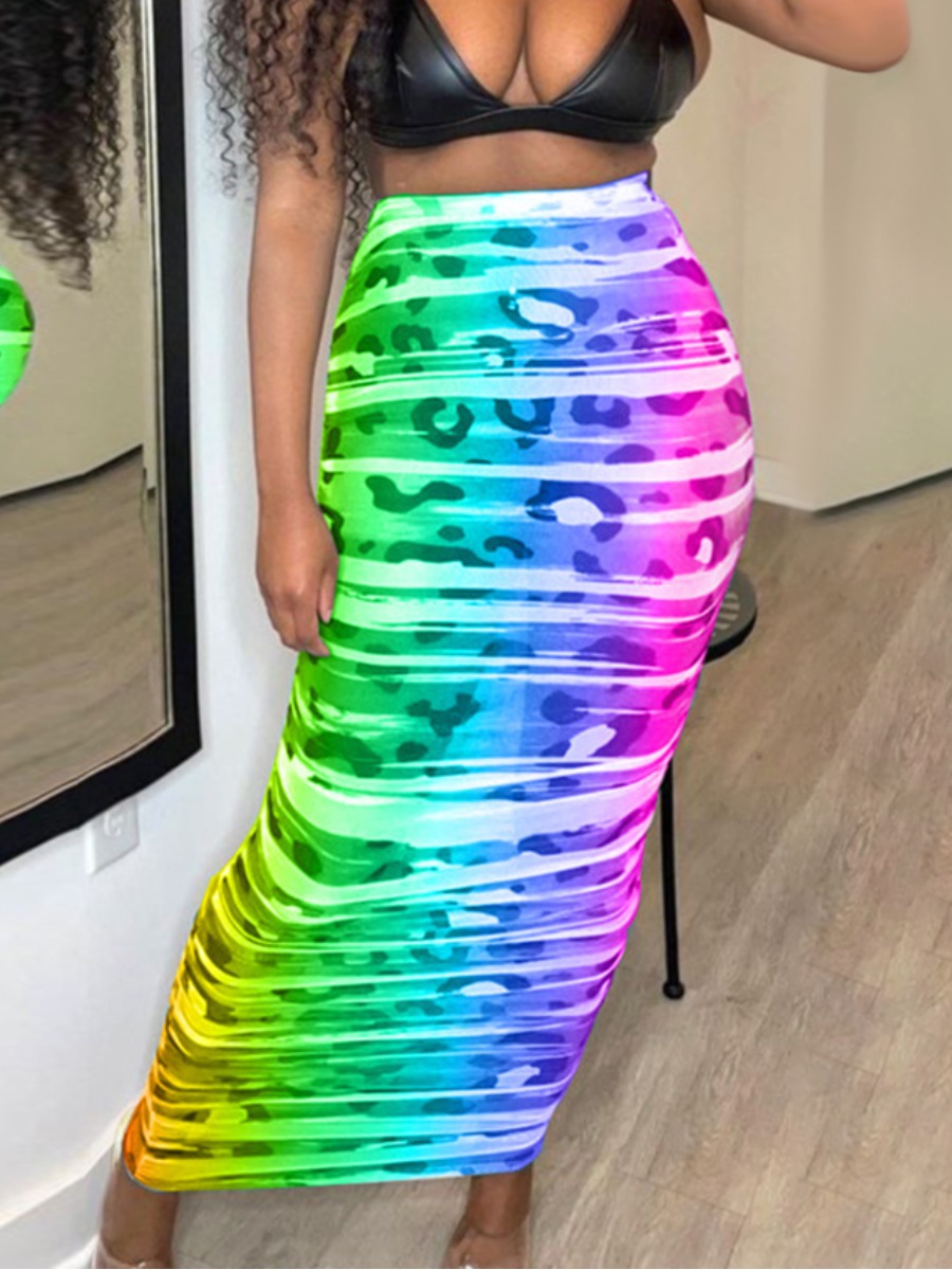 Lovely Sexy Gradient Animal Print Green Ankle Length Skirt (No-positioning Printing)
Lovely Sexy Gradient Animal Print Green Ankle Length Skirt (No-positioning Printing)