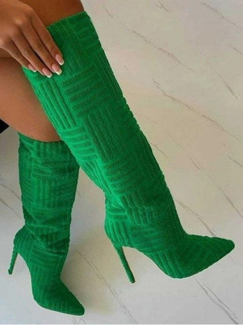 LW Pointed Toe Heel Thigh High Boots Sale LovelyWholesale