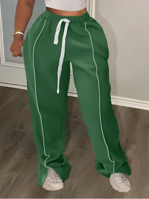 LW BASICS Plus Size Solid Color Pants