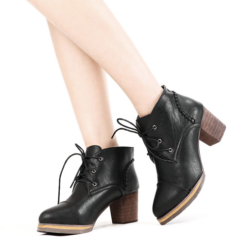 high heel short boot