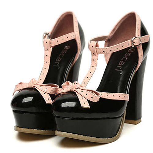 black heels with straps closed toe