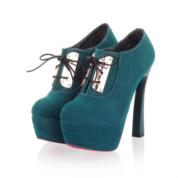 high heel lace up pumps