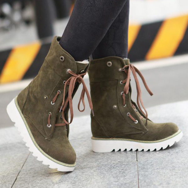 army green heel boots