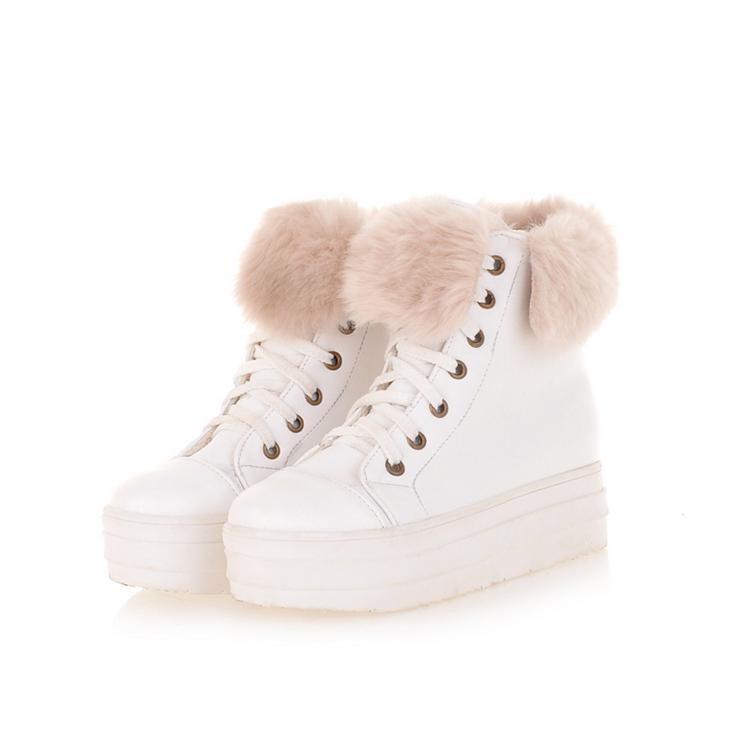 white ankle flat boots