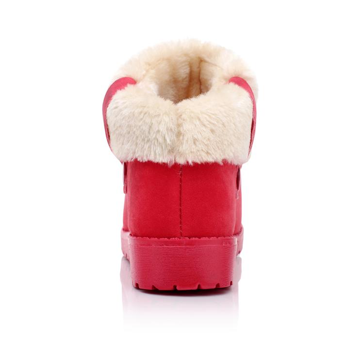 red winter snow boots