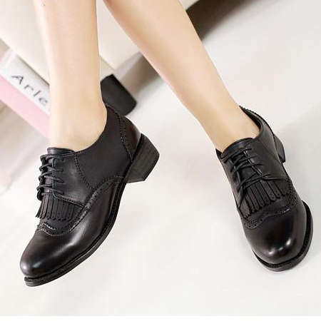 black low heel flats