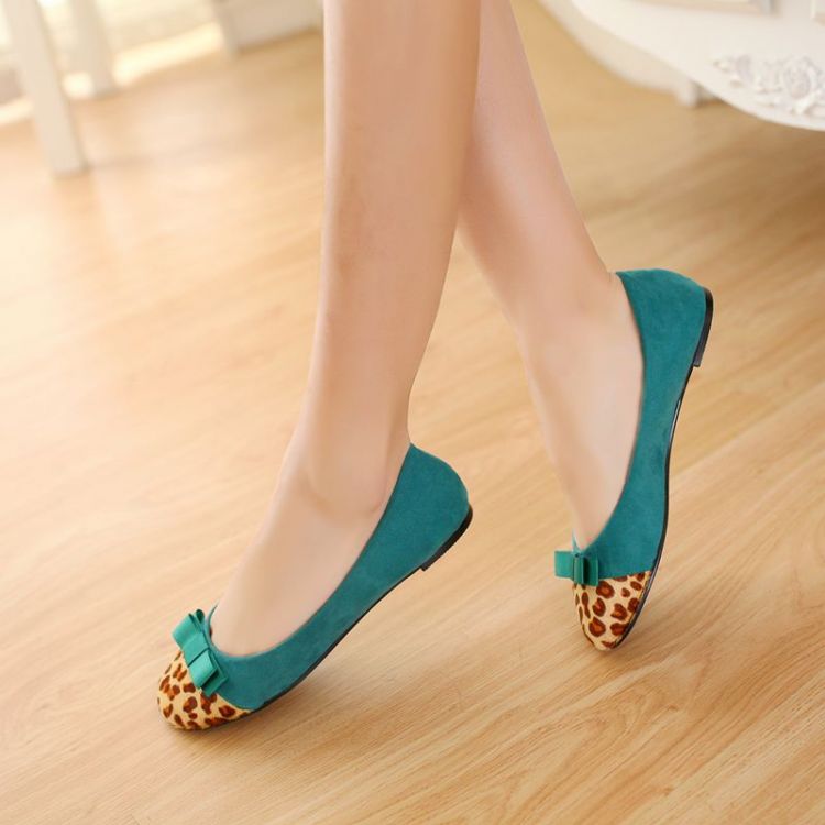 green peep toe flats