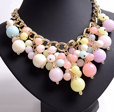 Fashion Layer Pearl Metal Necklace
