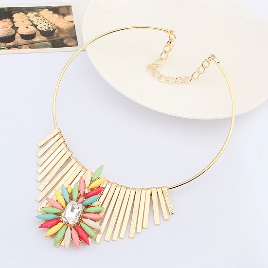 Fashion Tassel Colorful Metal Necklace_Necklace_Jewellery_Accessories_LovelyWholesale
