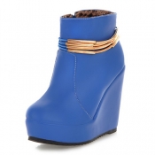 Stylish Winter Round Toe Zipper Design Super High 