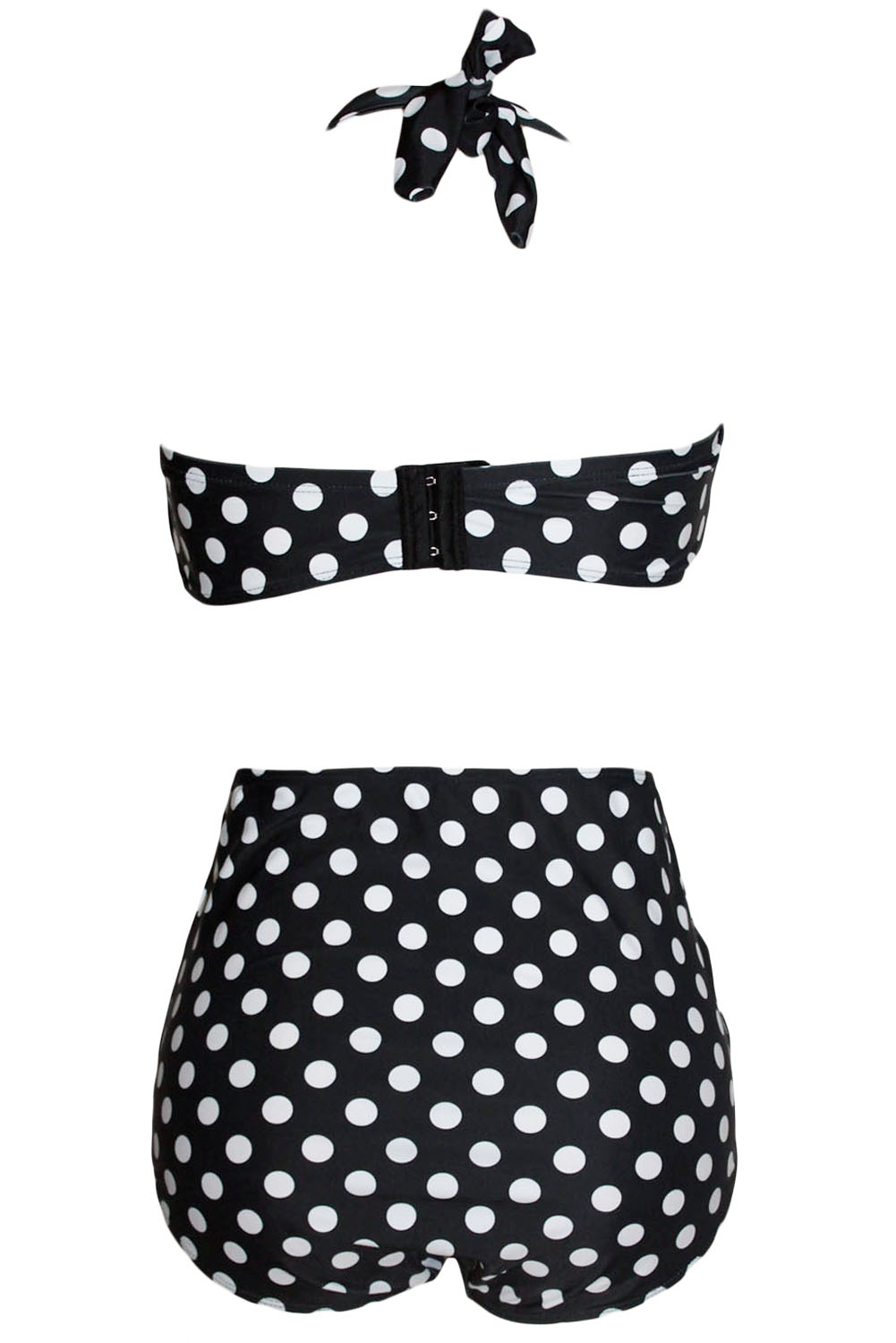 Polka Dot Print Halter Neck Bikini Set