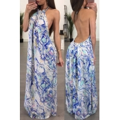 Sexy Backless Polyester Ankle Length Dress(Non Pos