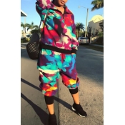 Casual Colorful Printed Two Pieces Pants