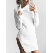 Euramerican Turtleneck Long Sleeves White Knitting