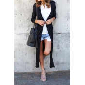 Lovely Some Like It Button Black Long Cardigans