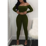 Euramerican Dew Shoulder Army Green Cotton Two-pie