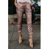 Lovely Fashionable Mid Waist Rose Gold Polyester P