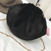 Fashion Black Plush Crossbody Bags