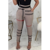 Lovely Fashion High Elastic Waist Irregular Stripe