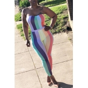 Lovely Polyester Striped Regular Jumpsuits